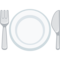 Fork and Knife With Plate emoji on Facebook